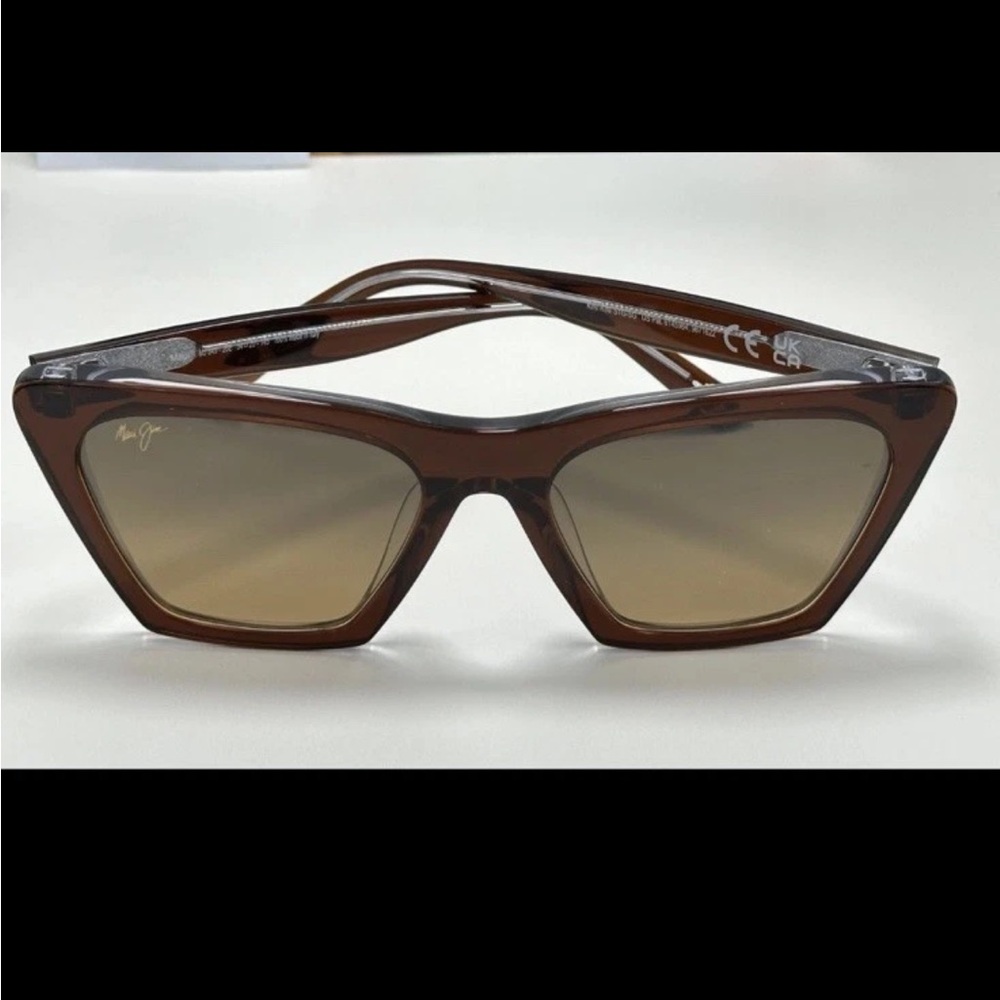 Maui Jim KINI KINI Crystal Rootbeer Polarized Bronze Glass Sunglasses - Picture 2 of 4